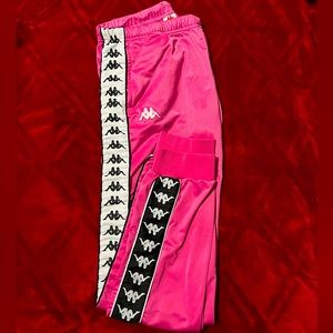 Kappa Pants - Pink w/Black and White logo